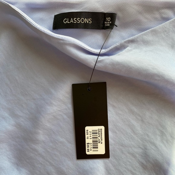 Silky Mini Skirt in Grape Job - Picture 4 of 6